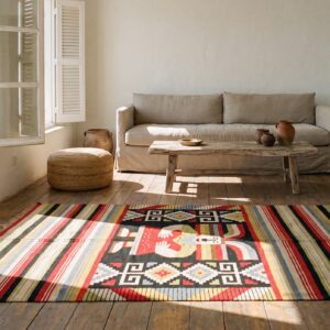 Antique Zapotec Mexico Knotted Rug (SKU 20905) - room view