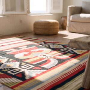 Antique Zapotec Mexico Knotted Rug (SKU 20905) - in-room detail