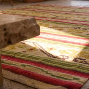 Antique Zapotec Mexico Flat Weave Rug (SKU 20906) - in-room detail