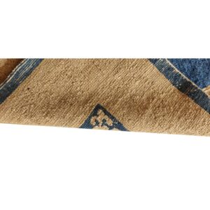 1890s Classic Blue Ground Medallion Traditional Antique Chinese Peking Rug - detail view 1