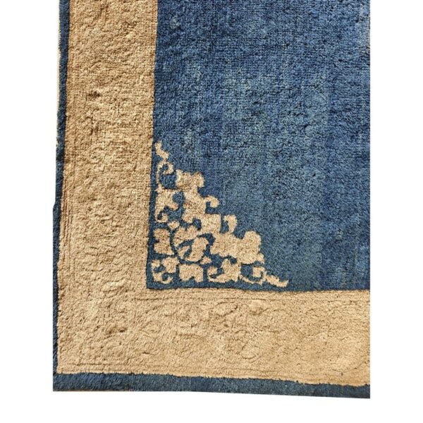 1890s classic blue ground medallion traditional antique chinese peking rug 7 1890s classic blue ground medallion traditional antique chinese peking rug - detail view 6
