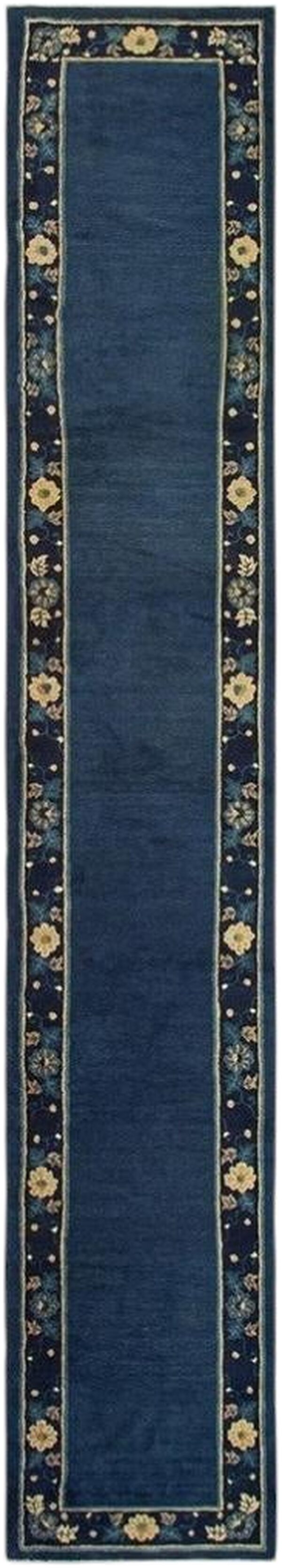 1920s blue deep field traditional east asian chinese peking hallway gallery rug 1 1920s blue deep field traditional east asian chinese peking hallway gallery rug