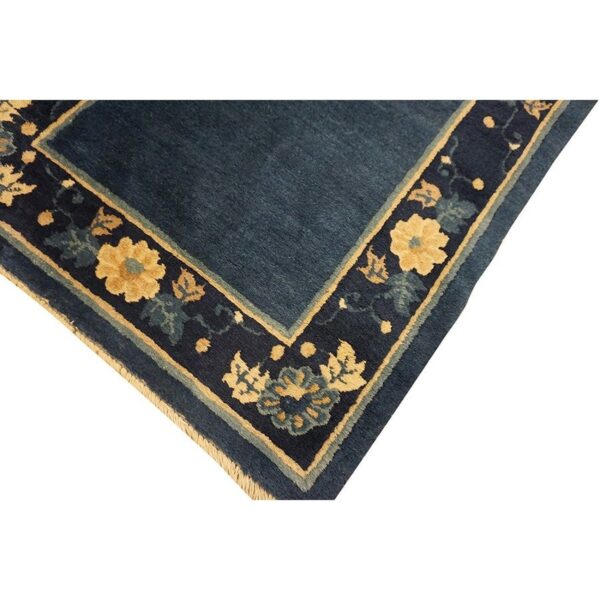 1920s blue deep field traditional east asian chinese peking hallway gallery rug 6 1920s blue deep field traditional east asian chinese peking hallway gallery rug - detail view 5