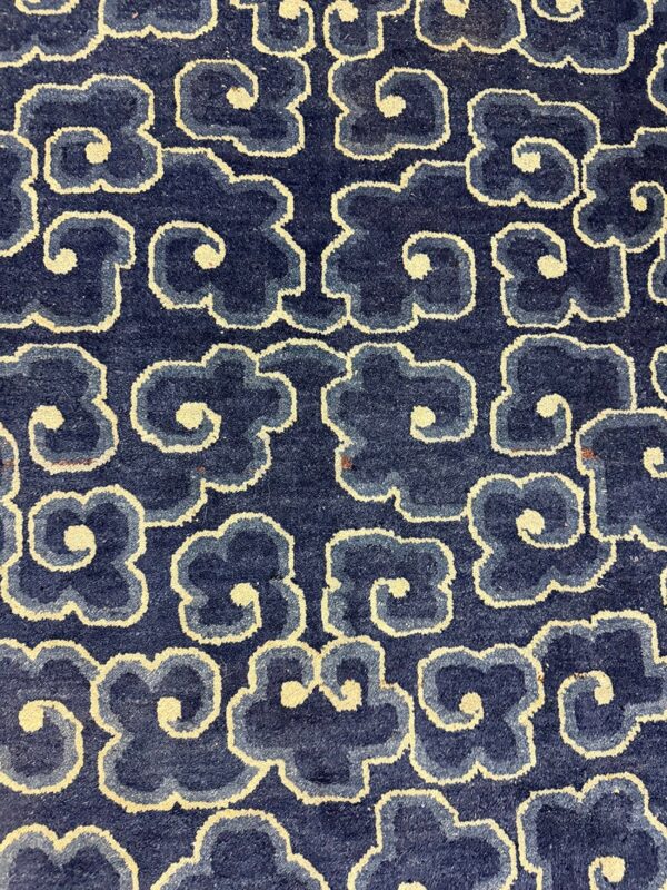 1920s traditional geometric cloud bands patterns antique chinese peking wool rug 8 1920s traditional geometric cloud bands patterns antique chinese peking wool rug - detail view 7