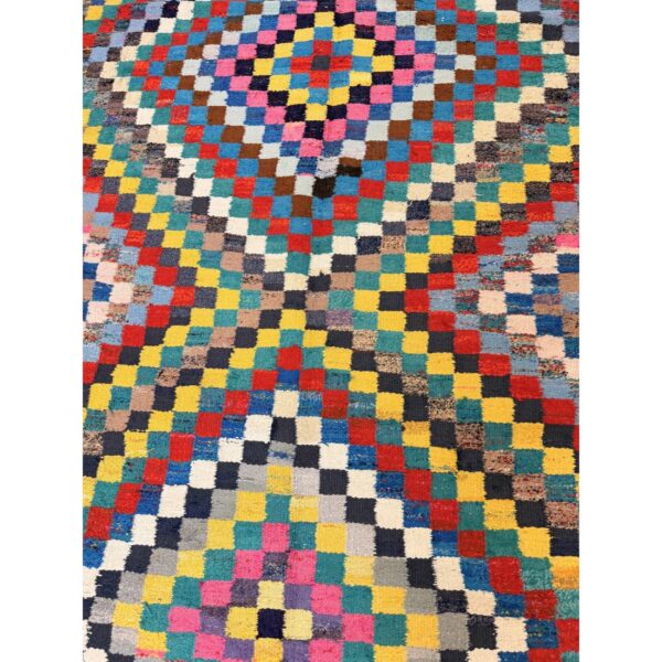 1930s antique multicolor diamond turkish village kilim runner flatweave wool rug 5 1930s antique multicolor diamond turkish village kilim runner flatweave wool rug - detail view 4
