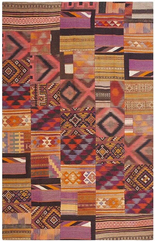 1930s antique multicolor geometric tribal turkish village kilim flatweave rug 1 1930s antique multicolor geometric tribal turkish village kilim flatweave rug