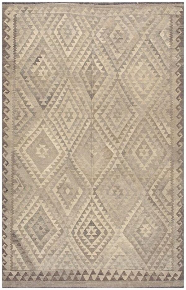 1930s beige ground diamond antique turkish village kilim woven wool rug 1 1930s beige ground diamond antique turkish village kilim woven wool rug