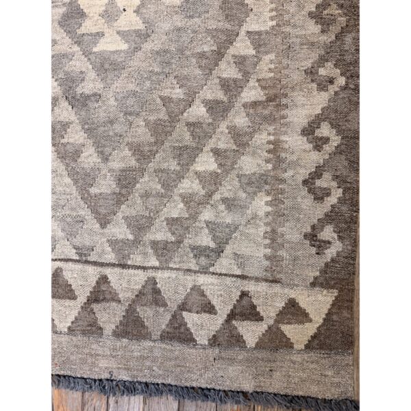 1930s beige ground diamond antique turkish village kilim woven wool rug 5 1930s beige ground diamond antique turkish village kilim woven wool rug - detail view 4