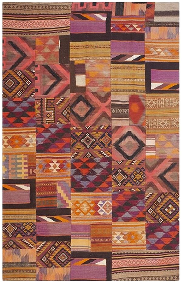 1930s colorful geometric antique gallery scale turkish kilim flatweave rug 1 1930s colorful geometric antique gallery scale turkish kilim flatweave rug
