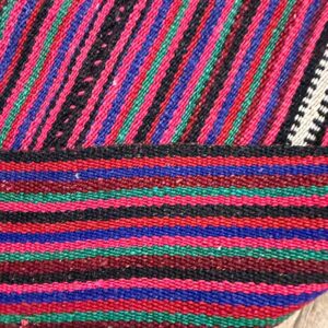 1950s Colorful Field Geometric Modern Turkish Kilim Flatweave Wool Small Rug - detail view 6
