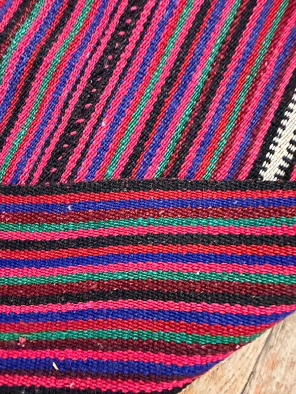 1950s colorful field geometric modern turkish kilim flatweave wool small rug 7 1950s colorful field geometric modern turkish kilim flatweave wool small rug - detail view 6