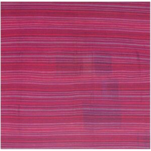 1950s Geometric Multicolor Modern Turkish Kilim Tribal Flatweave Wool Rug