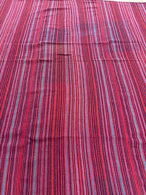 1950s geometric multicolor modern turkish kilim tribal flatweave wool rug 2 1950s geometric multicolor modern turkish kilim tribal flatweave wool rug - detail view 1