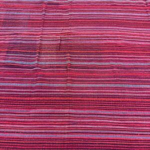 1950s Geometric Multicolor Modern Turkish Kilim Tribal Flatweave Wool Rug - detail view 2