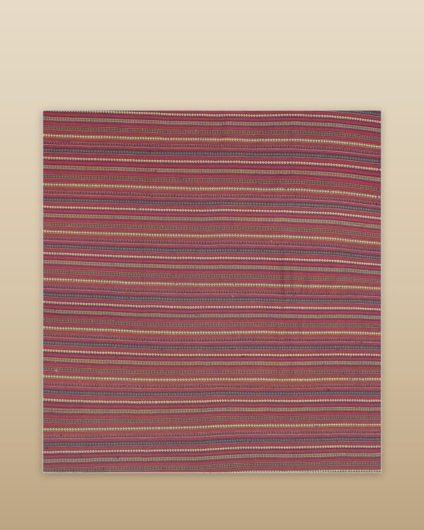 1950s modern multicolor stripe geometric turkish decorative flatweave kilim rug 1 1950s modern multicolor stripe geometric turkish decorative flatweave kilim rug