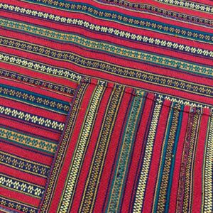 1950s Modern Multicolor Stripe Geometric Turkish Decorative Flatweave Kilim Rug - detail view 4