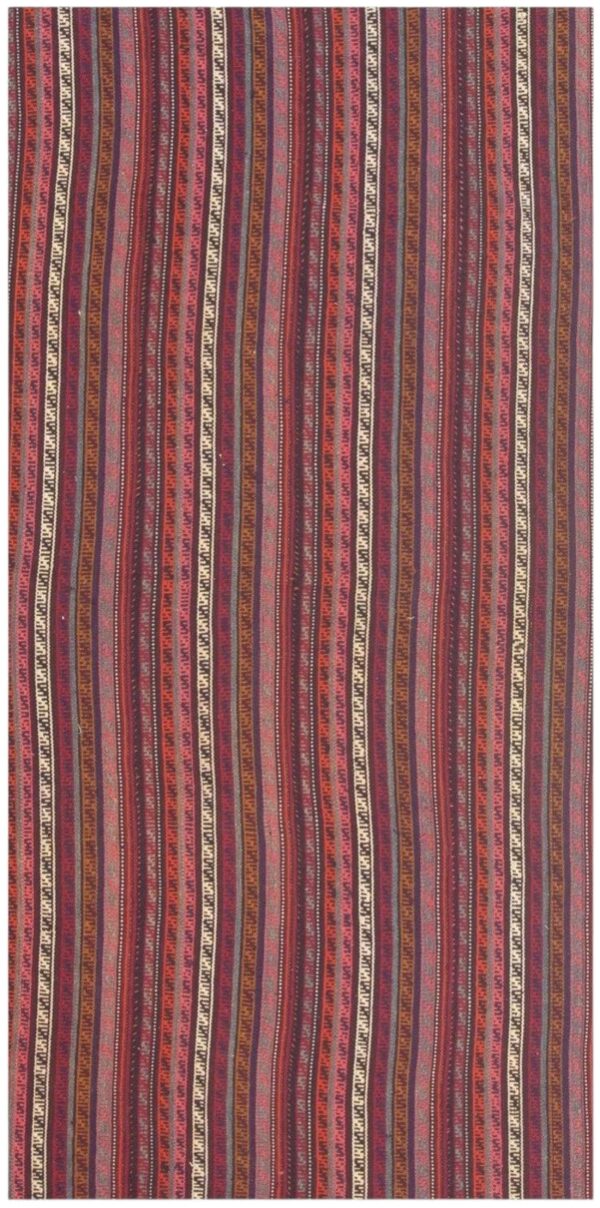 1950s multicolor ground mid-century modern turkish kilim handwoven runner rug 1 1950s multicolor ground mid-century modern turkish kilim handwoven runner rug