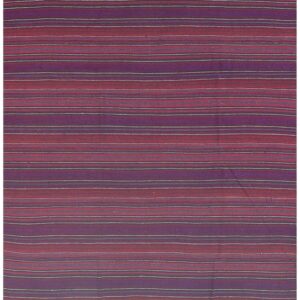 1950s Multicolor Stripe Modern Decorative Flatwoven Turkish Kilim Small Rug