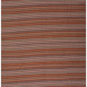 1950s Stripe Colorful Vintage Turkish Decorative Kilim Flatweave Small Rug
