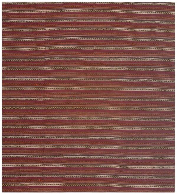 1950s vintage multi red stripe modern flatweave decorative turkish kilim rug 1 1950s vintage multi red stripe modern flatweave decorative turkish kilim rug