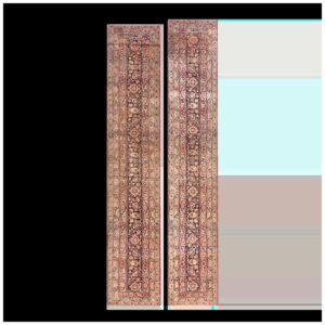 19th Century Pair of S.E. Persian Kirman Laver Runner Carpets ( 2'6" x 15'4" )