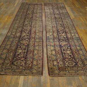 19th Century Pair of S.E. Persian Kirman Laver Runner Carpets ( 2'6" x 15'4" ) - detail view 1
