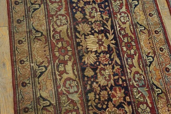 19th century pair of s. E. Persian kirman laver runner carpets ( 2'6" x 15'4" ) 6 19th century pair of s. E. Persian kirman laver runner carpets ( 2'6" x 15'4" ) - detail view 5