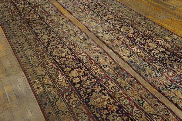 19th century pair of s. E. Persian kirman laver runner carpets ( 2'6" x 15'4" ) 7 19th century pair of s. E. Persian kirman laver runner carpets ( 2'6" x 15'4" ) - detail view 6