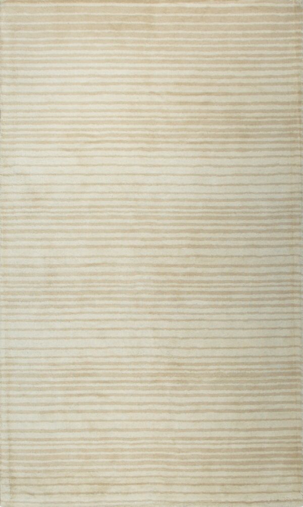 Golden solace gold hand tufted wool rug 5 x 8, full view