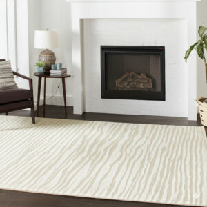 Golden Solace Gold Hand Tufted Wool Rug 5 x 8, detail view 2