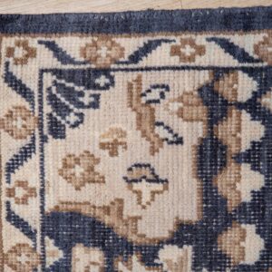 Majestic Timeless Charcoal Hand Knotted Wool Rug 9 x 12, detail view 1