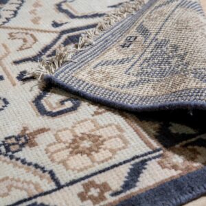 Majestic Timeless Charcoal Hand Knotted Wool Rug 9 x 12, detail view 3