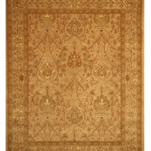 Hand Tufted Wool Beige Traditional Oriental Morris Rug 6 x 6 Square, detail view 2