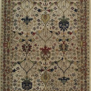 Hand Tufted Wool Ivory Traditional Oriental Morris Runner 2.6 x 10, full view