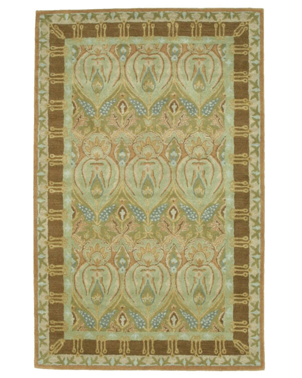 Sophie enchanting green hand tufted wool rug 9 x 12, full view