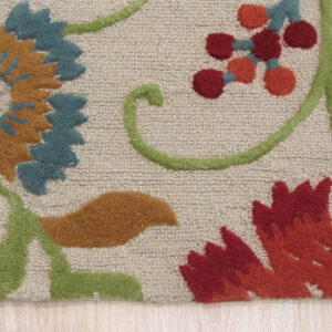 Bianca Luna Ivory Hand Tufted Wool Rug 8 x 10, detail view 2