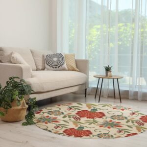 Bianca Luna Ivory Hand Tufted Wool Rug 8 x 10, detail view 1