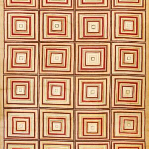 Contemporary American hooked rug, design 1001A