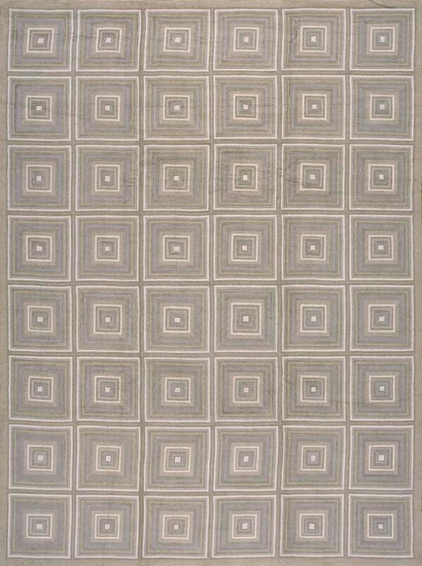 Contemporary american hooked rug, design 1001b 1 Contemporary american hooked rug, design 1001b
