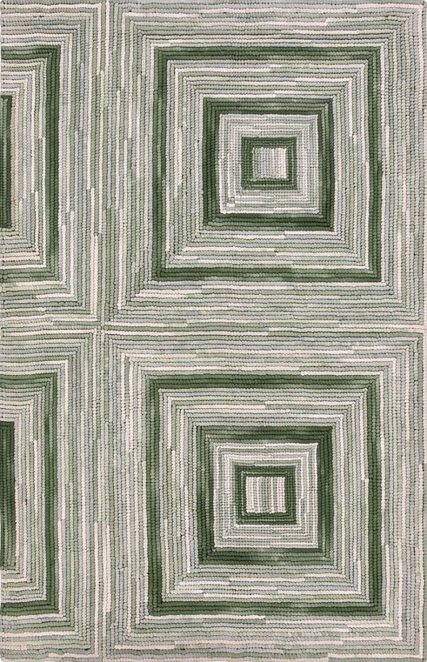 Contemporary american hooked rug, design 1001g 1 Contemporary american hooked rug, design 1001g