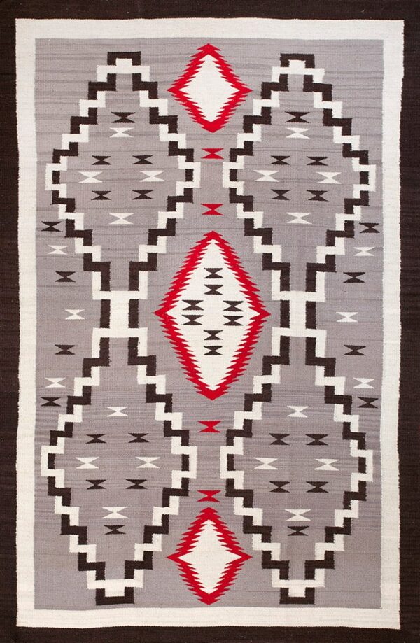 Contemporary american hooked rug, design 1002