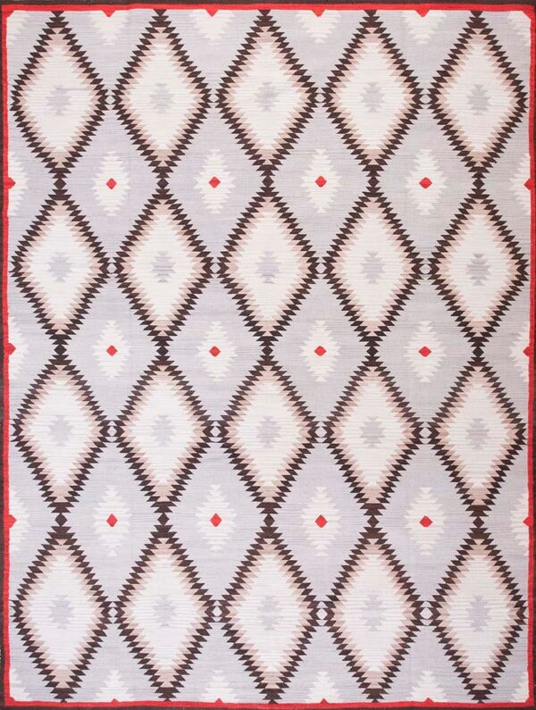 Contemporary southwestern style flat weave rug, design 10024f 1 Contemporary american hooked rug, design 10024f