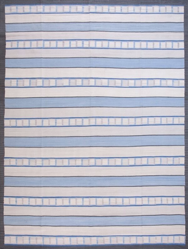 Contemporary southwestern style flat weave rug, design 10027b 1 Contemporary american hooked rug, design 10027b