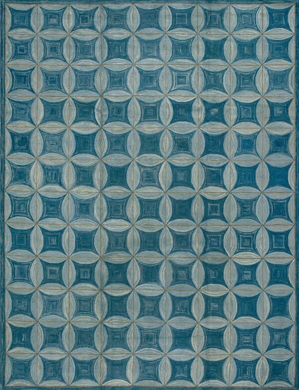 Contemporary american hooked rug, design 1002a3 1 Contemporary american hooked rug, design 1002a