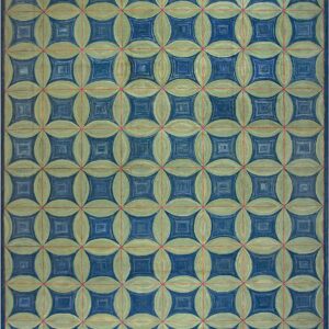 Contemporary American hooked rug, design 1002C
