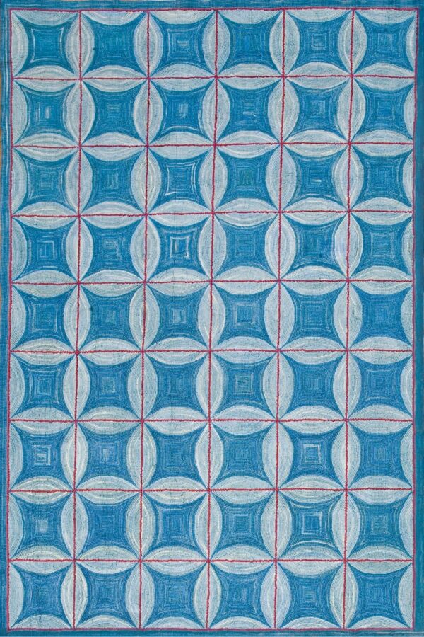 Contemporary american hooked rug, design 1002e