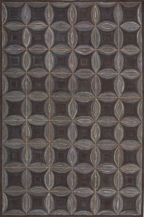 Contemporary american hooked rug, design 1002f 1 Contemporary american hooked rug, design 1002f