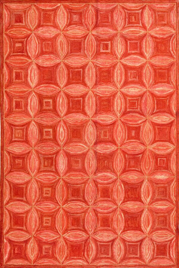 Contemporary american hooked rug, design 1002g 1 Contemporary american hooked rug, design 1002g