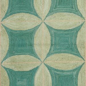 Contemporary American hooked rug, design 1002P