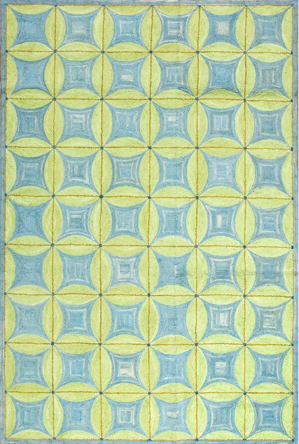 Contemporary american hooked rug, design 1002t 1 Contemporary american hooked rug, design 1002t